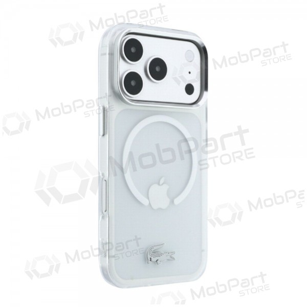 Apple iPhone 18 Pro Max Hülle - Lacoste IML Frosted Petit Pique Metal Logo MagSafe (transparent)