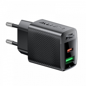 Ladegerät Acefast A98 30W GaN USB-C/USB-A Schwarz