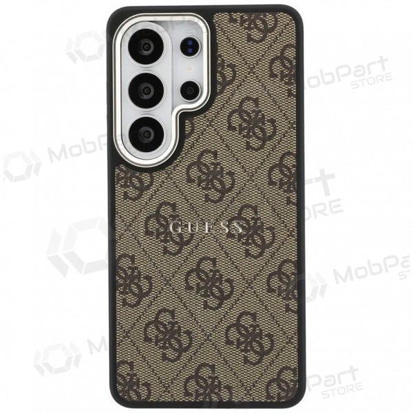 Samsung Galaxy S26 Ultra Hülle - Guess PU Leather 4G Gold Frame Magnetic (braun)