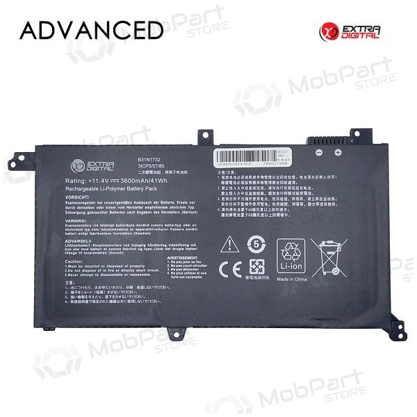 ASUS B31N1732, 3600mAh Laptop-Batterie / Akku, Advanced