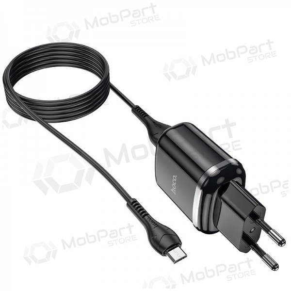 Ladegerät Hoco N4 + microUSB (2.4A) (Schwarz)