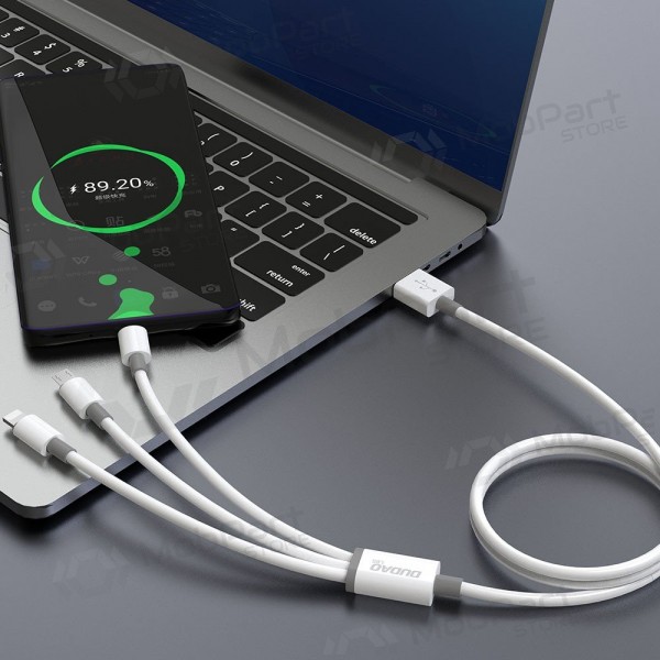 USB-Kabel Dudao L8s-3in1 USB-A zu USB-C / Micro USB / Lightning 1.2 m 100 W