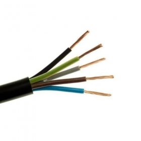 Flexibles kabel Elpar H05RR-F 5x2.5 mm² kupfer gummi 300/500V.