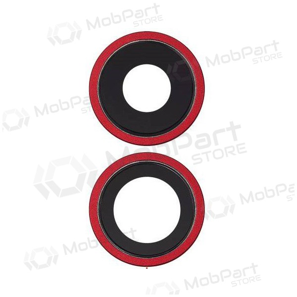 Apple iPhone 11 Kameraglas (2Stck) (Rot) (mit Rahmen)