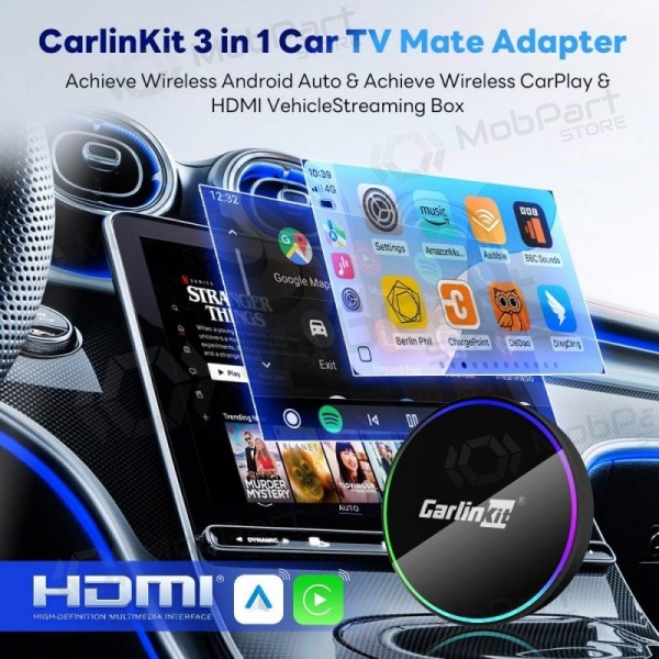 CarPlay Adapter Carlinkit HD2CP Pro kabellos Android Auto schwarz