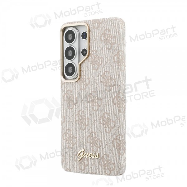 Samsung Galaxy S26 Ultra hülle - Guess PU 4G Script Metal Logo Magnetic (rosa)