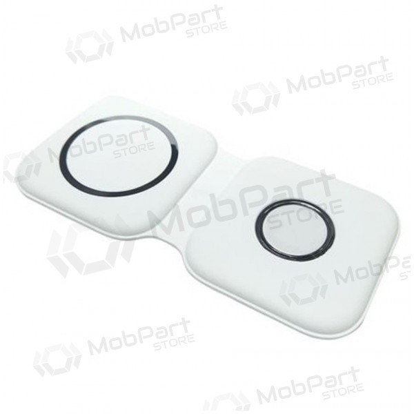 Ladegerät kabellos 2in1 Smart Phone, Watch (Weiß)