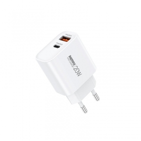 Telefonladegerät Remax RP-U120 20 W USB-C + USB-A weiß