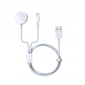 USB Kabel Devia Smart 2in1 Lightning+Apple Watch wireless Ladegerät