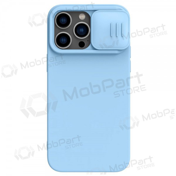 Apple iPhone 15 Pro Max Handyhülle „Nillkin Silicone“ (Hellblau)
