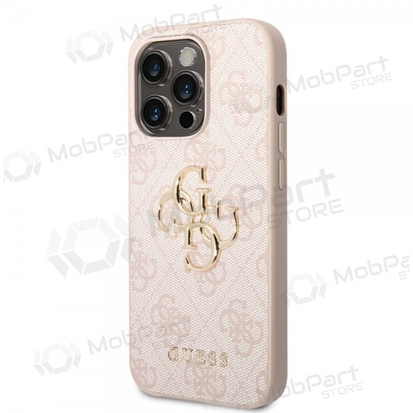 Apple iPhone 14 Pro Max hülle - Guess PU 4G Metal Logo (rosa)