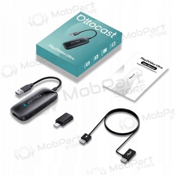 Drahtloser CarPlay/Android Auto Adapter Ottocast Play2Video Ultra schwarz