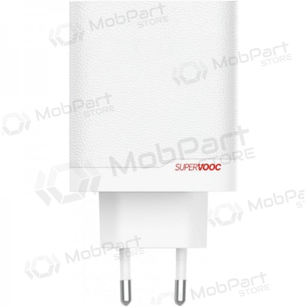 Handy-Ladegerät OnePlus SuperVOOC 120 W USB-C + USB-A GaN PD QC PPS weiß