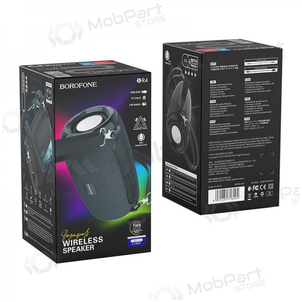 Bluetooth tragbarer Lautsprecher Borofone BR4 (Schwarz)