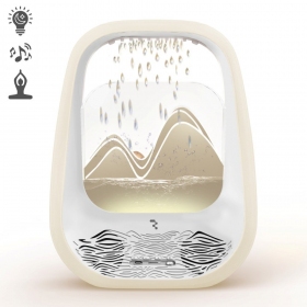 Entspannender Bluetooth-lautsprecher mit RGB-beleuchtung Relaxing Rain creme.