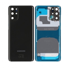 Samsung G985 / G986 Galaxy S20 Plus Rückseite Akkudeckel Schwarz (Cosmic Black) (gebraucht grade C, original)