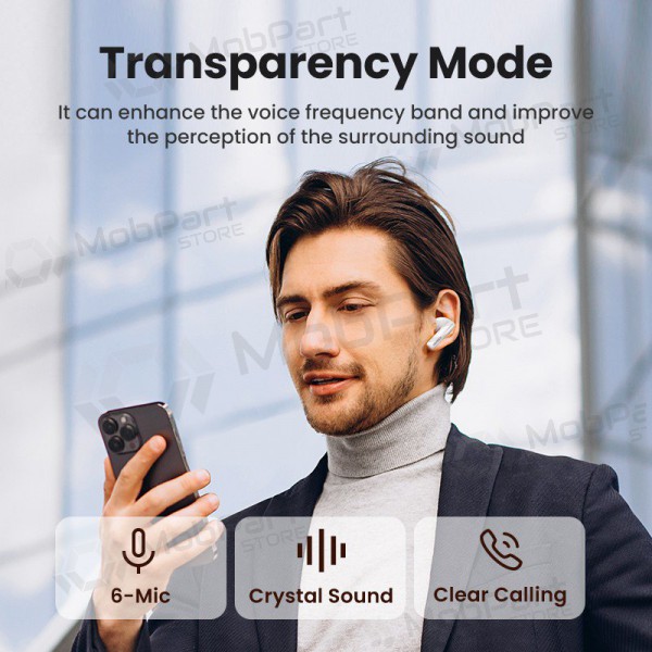 Kabelloss ausinės Ugreen WS200 HiTune T6 Active Noise-Cancelling Earbuds