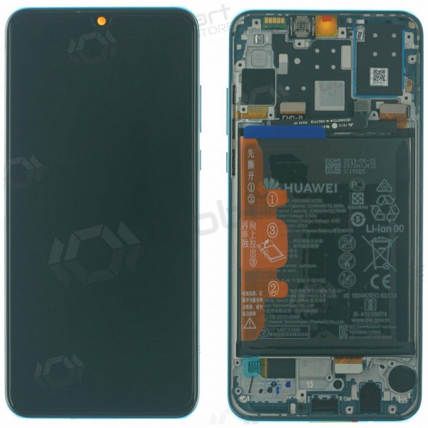 Huawei P30 Lite 48MP Display (Blau) (Peacock Blue) (mit Rahmen und Batterie) (service pack) (original)