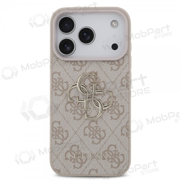 Apple iPhone 17 Pro hülle - Guess PU 4G Metal Logo (rosa)