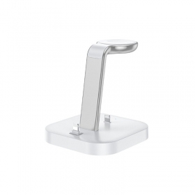 Ladegerät kabellos Hoco CW43 Graceful 3-in-1 Weiß