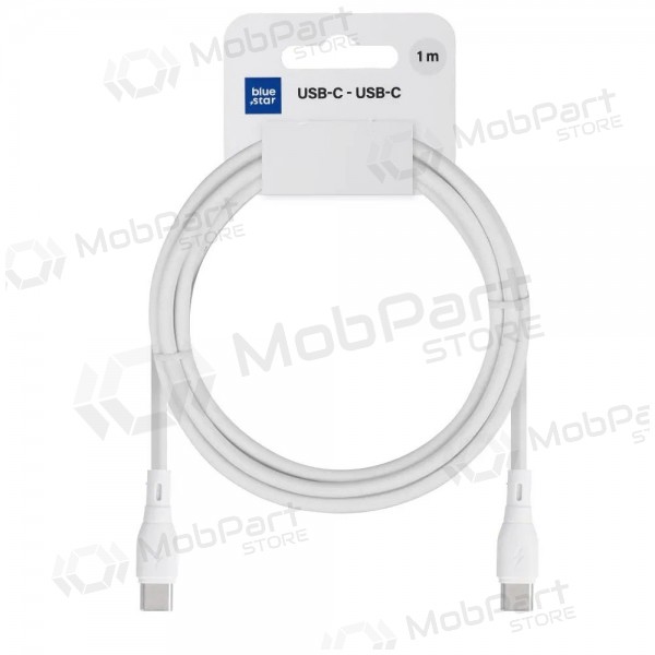 USB-C Kabel Blue Star PJ73-13-3 USB-C auf USB-C 1 m 60 W weiß