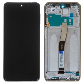 Xiaomi Redmi Note 9S Display (Weiß) (mit Rahmen) (original)