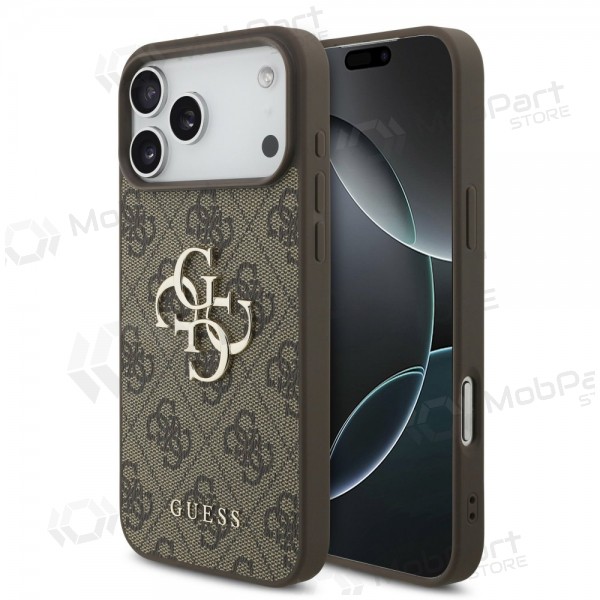 Apple iPhone 17 Pro Max hülle - Guess PU 4G Metal Logo (braun)