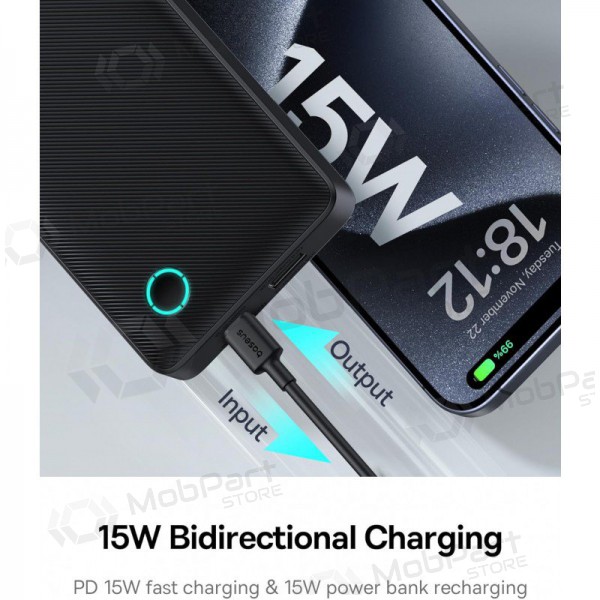 externe Batterie Power Bank Baseus Airpow Lite 15W 10000mAh Schwarz P10067500123-00 externe Batterie Power Bank Baseus Airpow Lite 15W 10000mAh Schwarz P10067500123-00