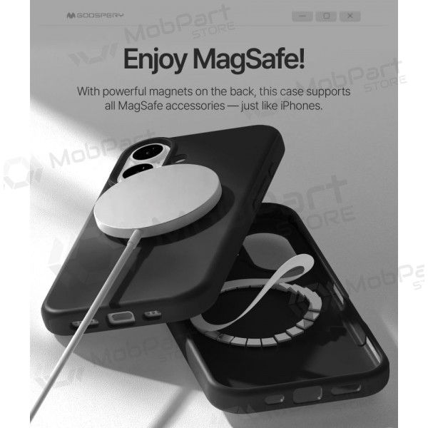 Handyhülle Mercury Pure Magsafe Silicon Case Apple iPhone 17 Schwarz