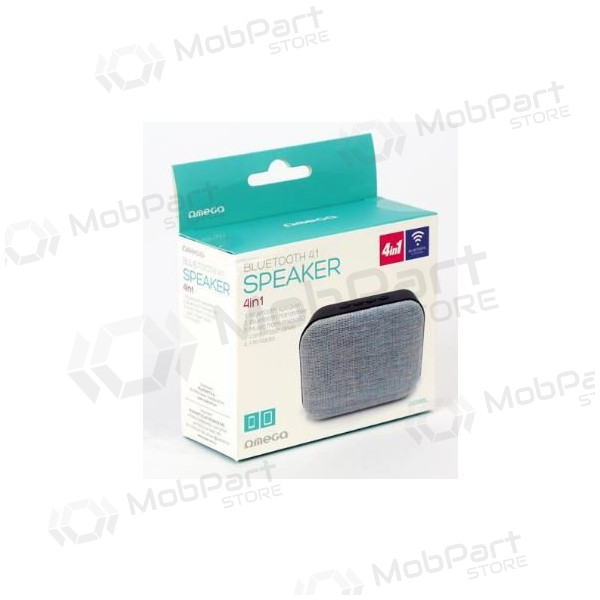 Bluetooth tragbarer Lautsprecher OMEGA OG58 (MicroSD, Freisprecheinrichtung, AUX,FM) (Grau)