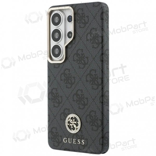 Samsung Galaxy S26 Ultra hülle - Guess PU Leather 4G Strass Logo Gold Frame Magnetic (schwarz)