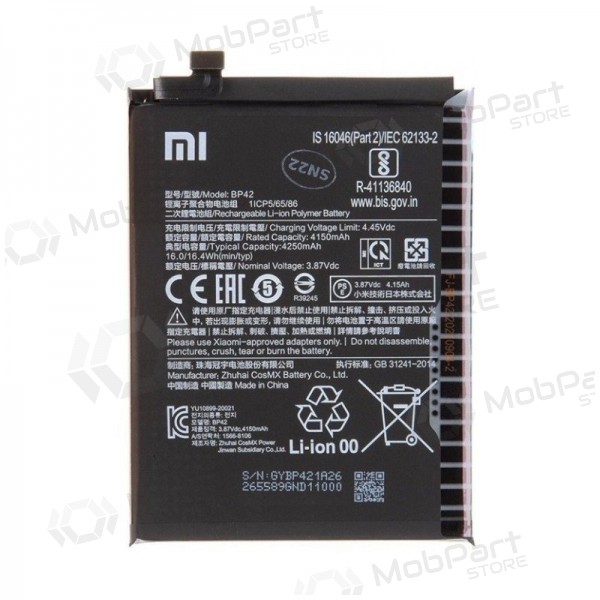 Xiaomi Mi 11 Lite 4G, Mi 11 Lite 5G, 11 Lite 5G NE Batterie, akumuliatorius (original) Xiaomi Mi 11 Lite 4G, Mi 11 Lite 5G, 11 Lite 5G NE Batterie, akumuliatorius (original)