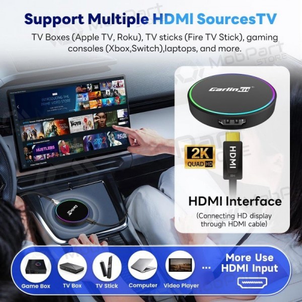 CarPlay Adapter Carlinkit HD2CP Pro kabellos Android Auto schwarz