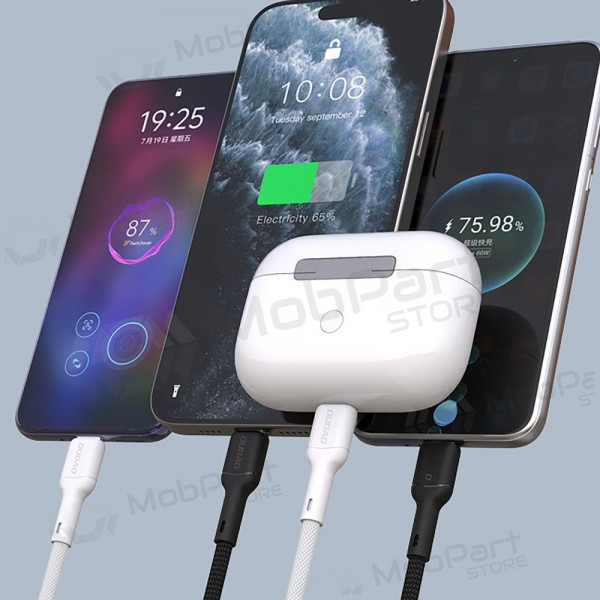 Lightning Kabel Dudao L9X USB-C auf Lightning 2 m 30 W weiß