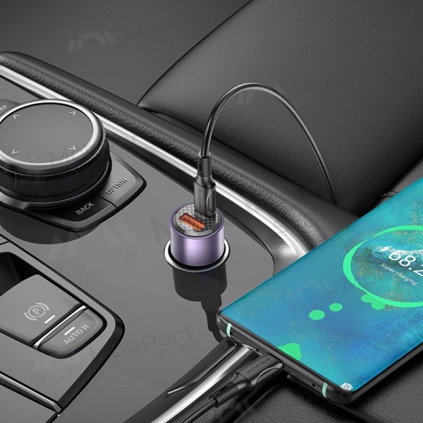 Borofone BZ20A 83 W PD QC 3.0 USB-C + USB-A Auto-Ladegerät schwarz
