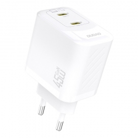 Telefonladegerät Dudao A28P 45 W GaN 2x USB-C weiß