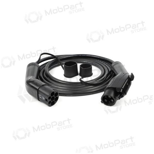 Elektromobilio Ladekabel Type 1 (Female) - Type 2 (Male), 32A, 7.2kW, 1-fazė, 5m