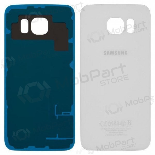 Samsung G920F Galaxy S6 Rückseite Akkudeckel Weiß (white pearl) (gebraucht grade B, original)