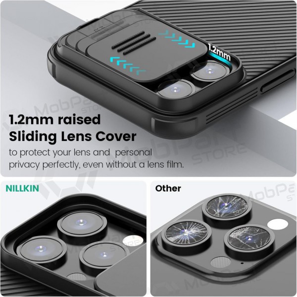 Apple iPhone 15 Plus Handyhülle „Nillkin CamShield Pro“ (Schwarz)
