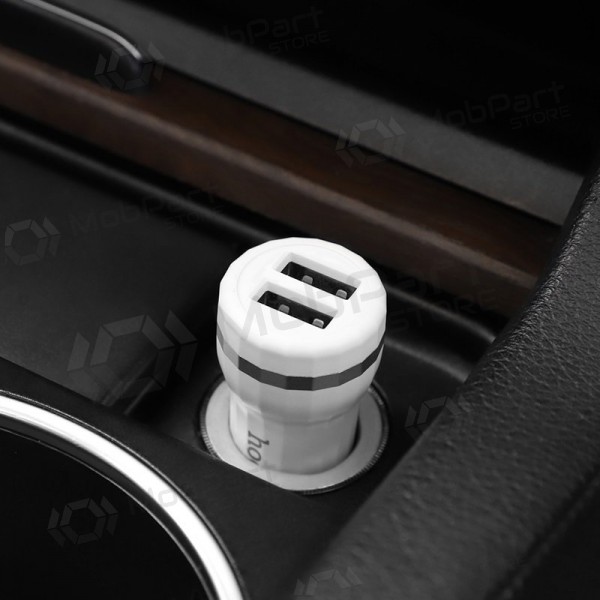 Ladegerät automobilinis Hoco Z27 (2.4A) (Weiß)