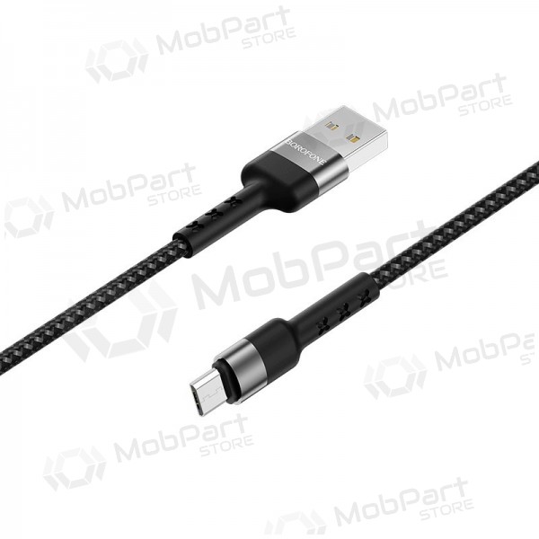 USB Kabel Borofone BX34 microUSB 1.0m (Schwarz)
