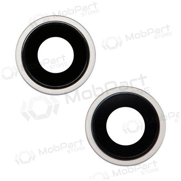 iPhone 14 / 14 Plus Kameraglas (2Stck) (Weiß) (mit Rahmen)