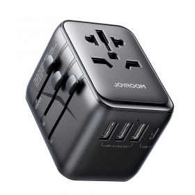 Universal kelioninis Ladegerät Joyroom JR-TCW01 3xUSB-A/USB-C Schwarz