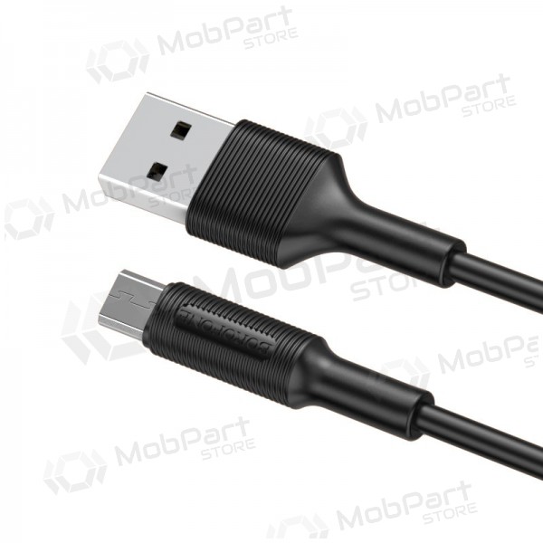 USB Kabel Borofone BX1 microUSB 1.0m (Schwarz)
