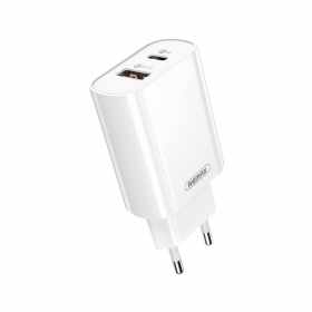 Telefonladegerät Remax RP-U37 20 W USB-C + USB-A weiß