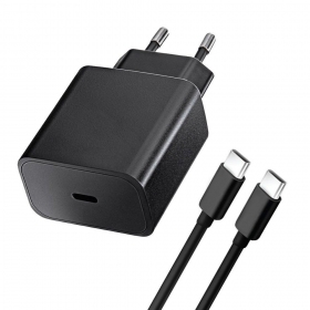 Blue Star 20 W USB-C Telefonladegerät mit USB-C Kabel schwarz