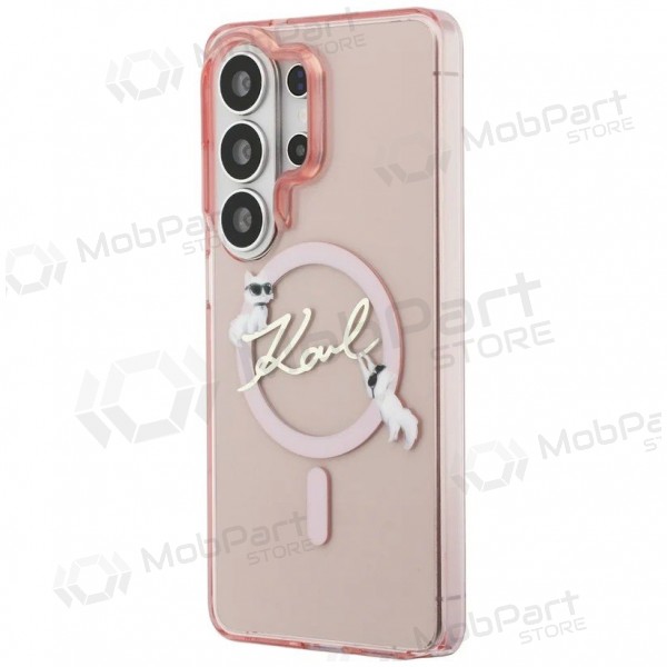 Samsung Galaxy S26 Ultra Hülle - Karl Lagerfeld IML Choupette Karl Script Logo Magnetic (rosa)