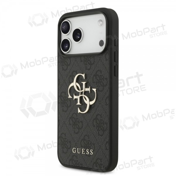 Apple iPhone 17 Pro Max hülle - Guess PU 4G Metal Logo (grau)