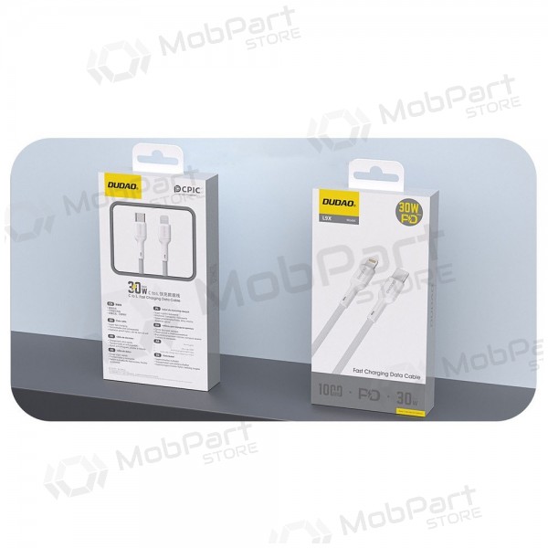 Lightning Kabel Dudao L9X USB-C auf Lightning 2 m 30 W weiß