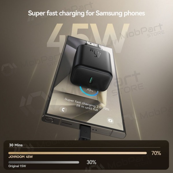 Ladegerät Joyroom JR-TCG13 45W GaN USB-C Schwarz